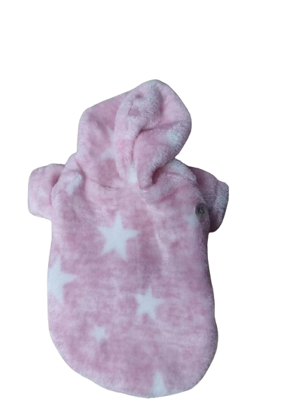 Pink star vest with hoodie