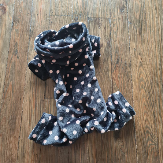 Black Polka Dots Tracksuit with hood