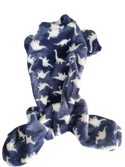 Dark Blue Dino Onesie